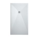 Archi Lux Onyx White Slate Stone Resin Rectangular Shower Base