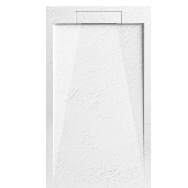 Archi Lux Matt White Slate Effect Stone Resin Shower Base
