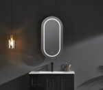Capsule LED Frontlit Oval Shaving Mirrored Cabinet-450 X 900mm - Image 5