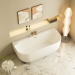 Anna Back-To-Wall Bathtub – Gloss White 1500mm/1700mm - Image 3