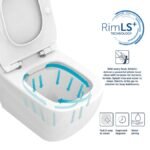 Avis Full Rimless Back to Wall Toilet Gloss White - Image 5