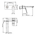 Mecca Solid Brass Wall Mixer with Spout - Image 3