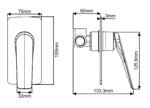 Mecca Solid Brass Wall Mixer - Image 2