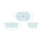 Ovia Egg Shape Freestanding Bath 1500m/1700mm - Image 5