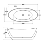 Double High Back Freestanding Bath 1500m/1700mm - Image 3