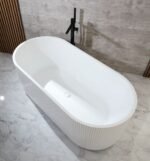 Fluted Oval Shape Freestanding Bath 1500m/1700mm - Image 3
