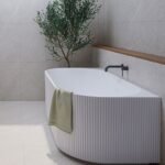 Fluted Back to Wall Freestanding Bath 1500m/1700mm