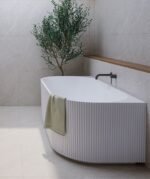 Fluted Back to Wall Freestanding Bath 1500m/1700mm