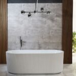 Fluted Oval Shape Freestanding Bath 1500m/1700mm