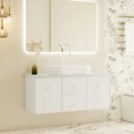 Seattle 1200mm Wall-Hung Cabinet - Matt White - Image 4