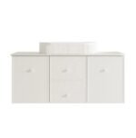 Seattle 1200mm Wall-Hung Cabinet - Matt White - Image 3