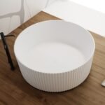 Fluted Round 1280mm Freestanding Bath