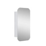 400mm x 900mm Mirror Shaving Cabinet - Satin White / Satin Black