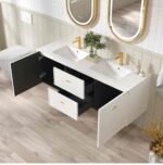 Seattle 1500mm Wall-Hung Cabinet - Matt White - Image 5