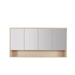 HERA 1800mm Shaving Cabinet - Tas Oak/ Black Oak