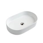 Cora Counter-Top Fluted Oval Basin - (580x360x120mm)