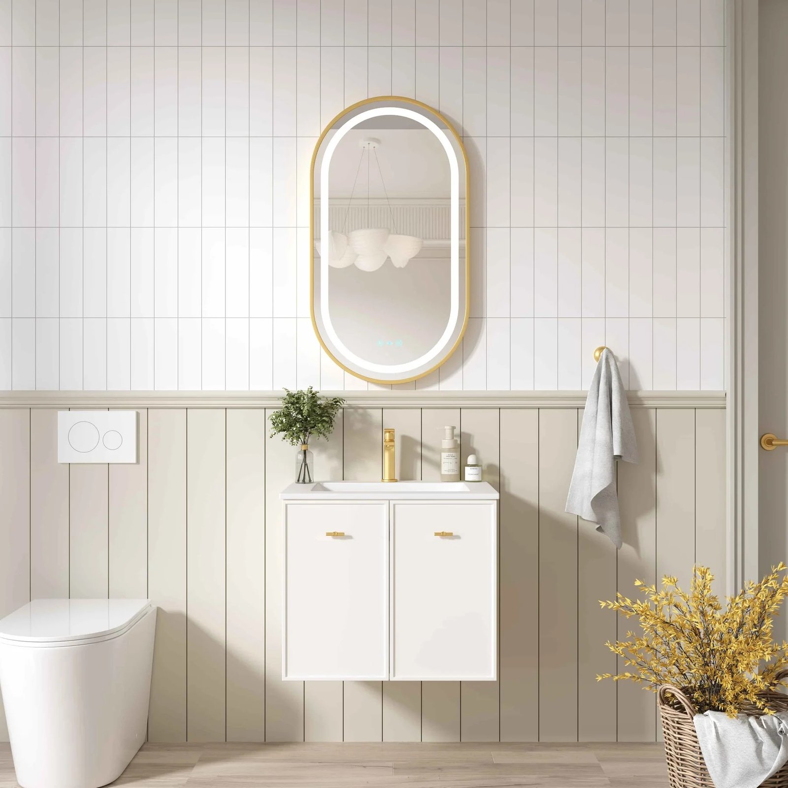 600 Seattle 600mm Wall-Hung Cabinet - Matt White - Image 1