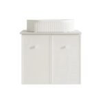 Seattle 600mm Wall-Hung Cabinet - Matt White - Image 4