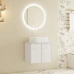 Seattle 600mm Wall-Hung Cabinet - Matt White - Image 5