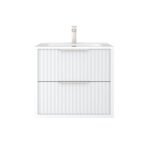 Roma Fluted 600mm-900mm Length Wall Hung Cabinet Satin White - Image 3