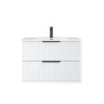 Roma Fluted 600mm-900mm Length Wall Hung Cabinet Satin White - Image 4