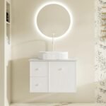 Seattle 750mm Wall-Hung Cabinet - Matt White - Image 5