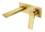 Rushy Solid Brass Wall Mixer with Spout - Image 4