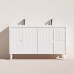 Brighton Fluted 1500mm Freestanding Vanity Single or Double Bowls