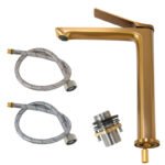 Rushy Solid Brass Tall Basin Mixer - Image 9