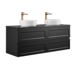 Shaker 1500mm Wall Hung Vanity Double Bowls - Image 2
