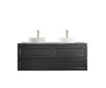 Shaker 1500mm Wall Hung Vanity Double Bowls