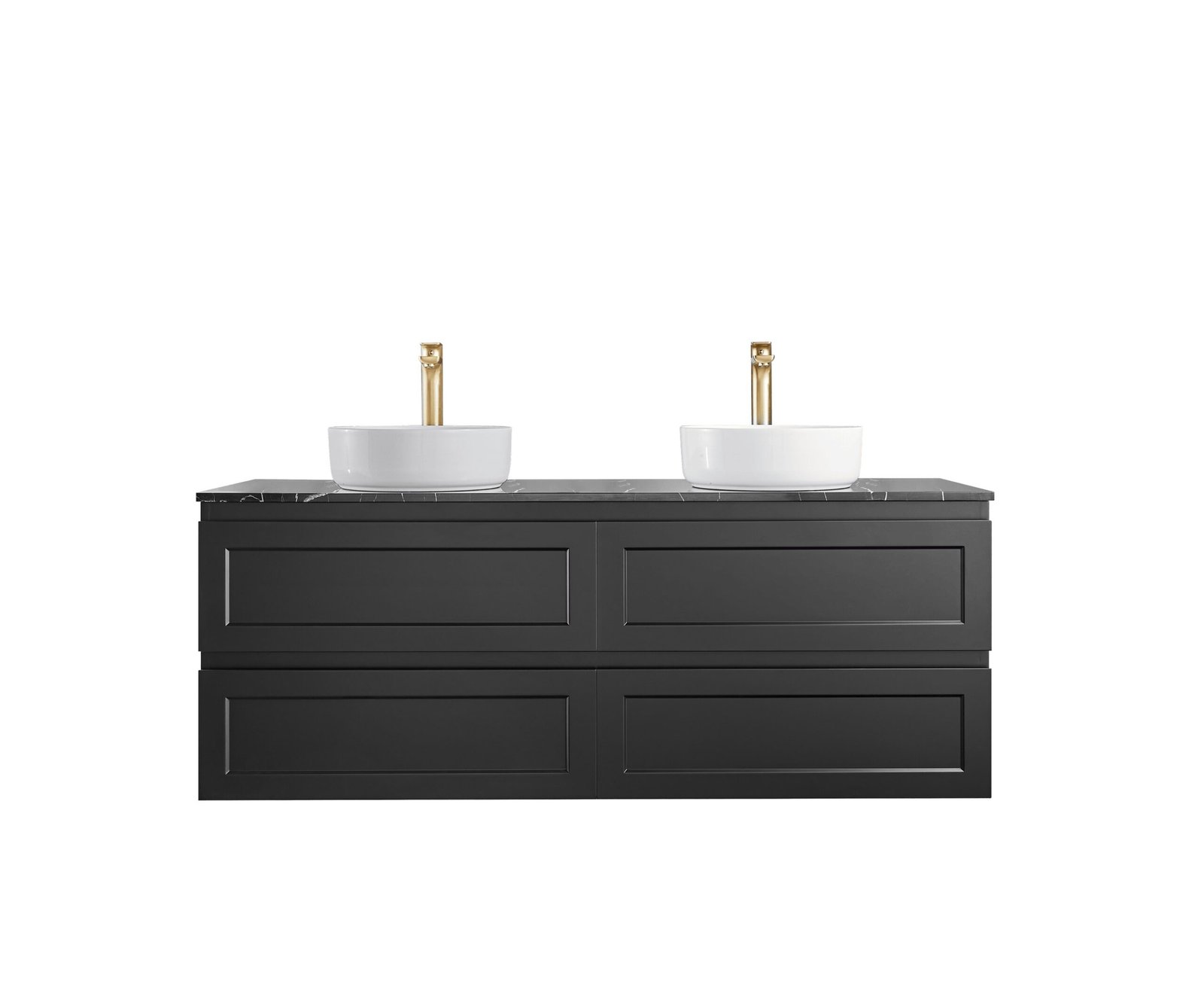 FMB1500WH-6 Shaker 1500mm Wall Hung Vanity Double Bowls - Image 1