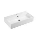 Wall-hung rectangular basin with mixer hole (720x380)