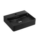 Counter-top rectangular basin (500x420) - Matt Black