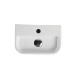 Wall-hung rectangular basin with mixer hole (380x245) - Image 2