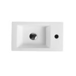 Wall-hung rectangular basin with mixer hole (450x260) - Image 2