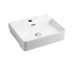 Semi-recessed rectangular basin (500x420)