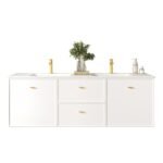 Seattle 1500mm Wall-Hung Cabinet - Matt White - Image 2