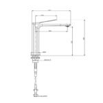 Rushy Solid Brass Tall Basin Mixer - Image 10