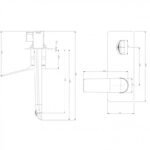 Rushy Solid Brass Wall Mixer with Spout - Image 7