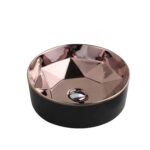Counter-Top Round Basin - Art Rose Gold with Matt Black