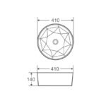 Counter-Top Round Basin - Art Rose Gold with Matt Black - Image 2