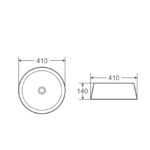 Counter-top circular Art Black basin (410x410) - Image 2