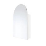 Arch 600mm Shaving Cabinet - Satin White / Satin Black