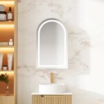 Athena 500 x 900mm LED Arch Wall-Hung Shaving Cabinet