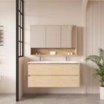 Hera 1200mm Wall Hung Vanity Tasmanian Oak / Black Oak