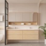 Hera 1800mm Wall Hung Vanity Tasmanian Oak / Black Oak