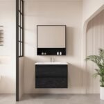 Hera 750mm Wall Hung Vanity Tasmanian Oak / Black Oak