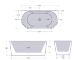 Back to Wall Freestanding Bath 1500mm/1700mm - Image 6