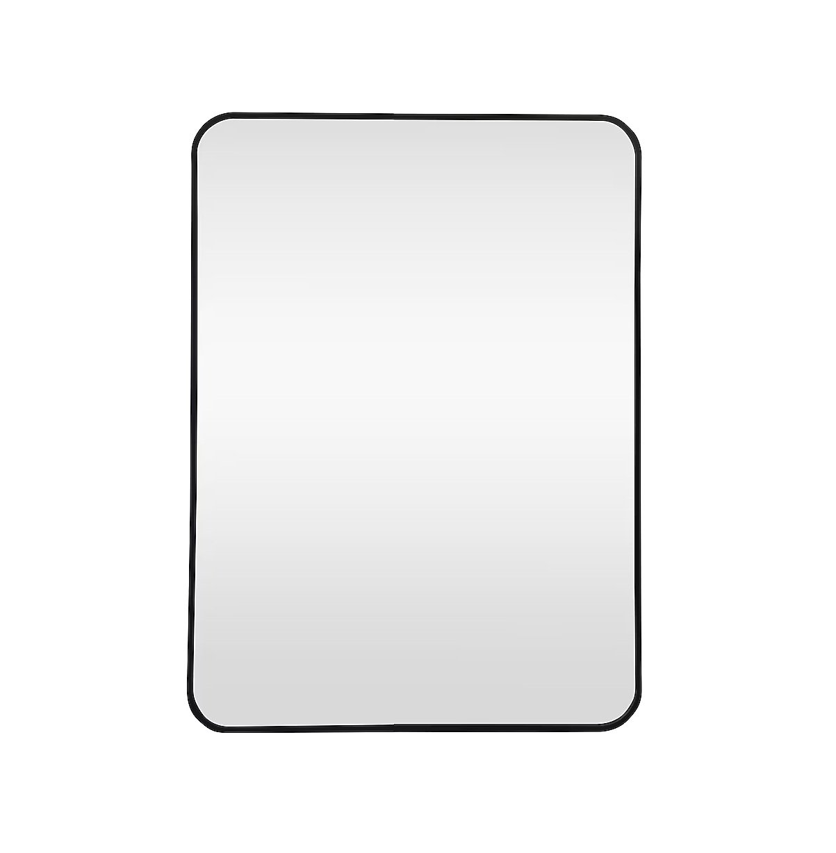 rectangular 3 Rectangular Black Framed Mirror - 600 x 750mm - Image 1